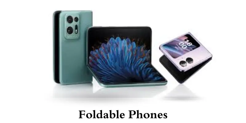 Foldable phones showcasing innovative designs with flexible screens that offer portability and functionality in one device.