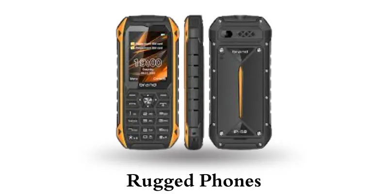 Rugged phone with durable design, featuring tough exterior, large buttons, and strong protection for extreme conditions.
