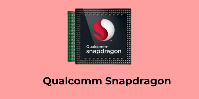 Close-up of Qualcomm Snapdragon processor, a leading chipset used in high-performance mobile devices for faster processing and efficiency.